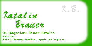katalin brauer business card